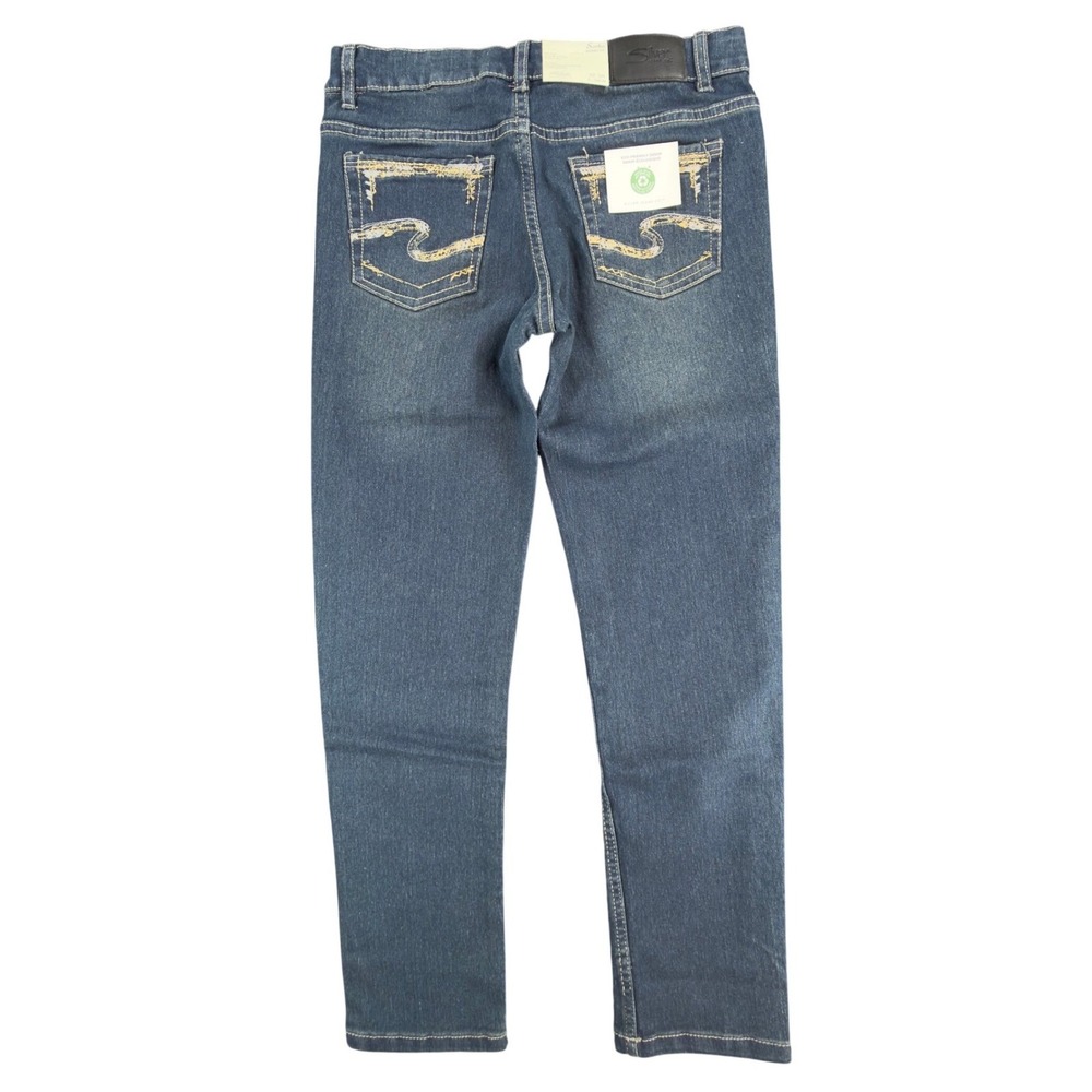 Silver Jeans Co Suki Skinny Jeans Girls 8 Blue Eco Denim Slim Fit NWT